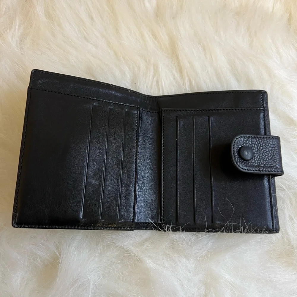 Authentic Chanel Black Caviar Leather Bi-Fold Wallet